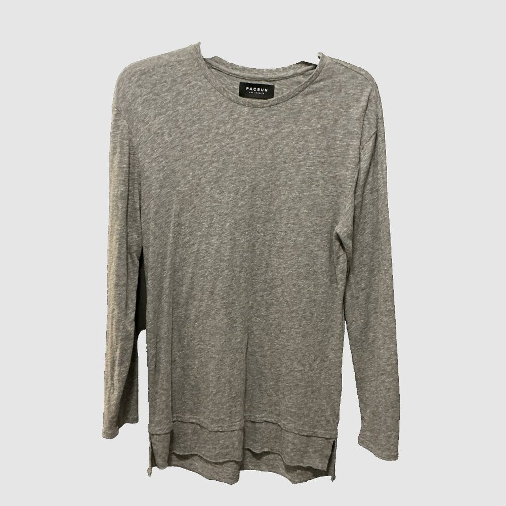 PacSun Los Angeles Long Fit Grey Men's Small Shirt Long Sleeve – New, Stylish